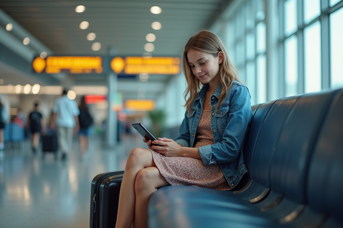 Fille adolescente assise dans l